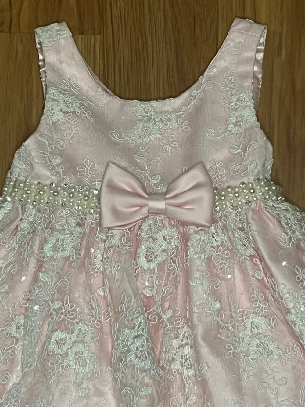 American Princess Baby Girl Pink Lace Party Dress & Bloomers Set 24M